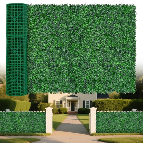 Yangrass Artificial Fence Panel Roll,72"x 160"(80 sq.ft) UV-Anti Faux Ivy Leaves Privacy Fence Screen Grass Wall Roll Panels for Indoor Home Decor and Outdoor Garden Backyard - size: 72x160 IN