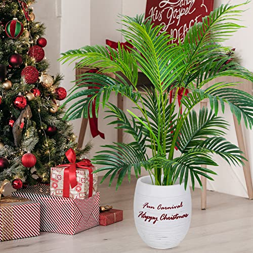 Worth Garden 4ft Artificial Areca Palm Plant, Fake Cane Palm Silk Tree Indoor Outdoor, Dypsis Lutescens, 47in Realistic Faux Silk Plants for Office Decoration - size: 4ft 1-Pack