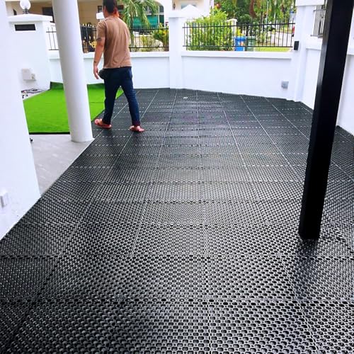 50cmX50cmX3cm(19.68inX19.68inX1.18in) Interlocking Drainage Cell System for Artificial Grass (2sqm-8pieces) - size: 8 pieces-2sqm