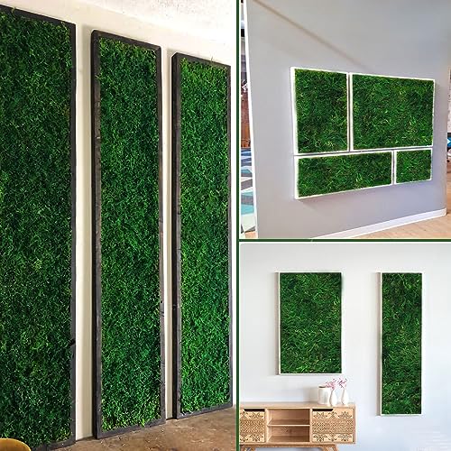 Floral Moss Rug Roll Dried Moss Sheets for Crafts Table Runner Fairy Gardens Wedding Woodland Forest Decor 12" x 112" Preserved Green Moss Mat for Table Forest Decor Carpet Grass Wall 30x285cm - color: 12 X 112 Inch/30 X 285 Cm