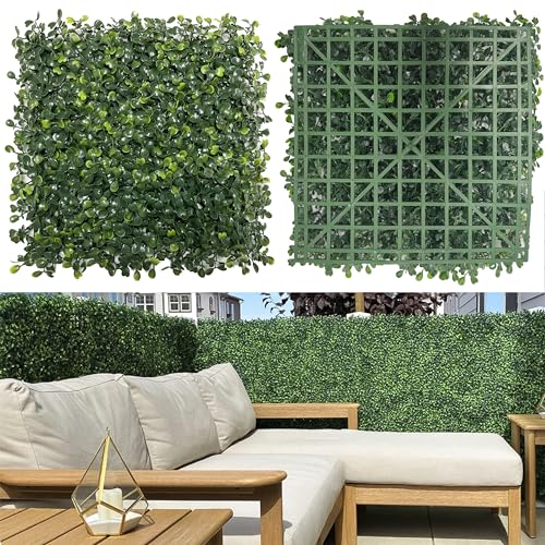 Grass Wall Decor,Paistao Privacy Fence Screen,Greenery Backdrop Panels,10"x 10"12Pcs Artificial Boxwood Fake Grass Wall for Indoor,Outdoor,Patio,Garden,Backyard - size: 2 Boxwood-10"x 10" (12 Pcs)