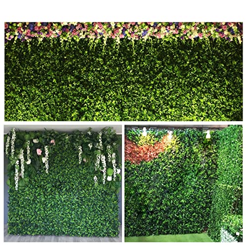 Boshen Artifical Grass Wall Backdrop 6PCS 10"x10" Boxwood Panels Grass Boxwood Hedge Wall Panels Greenery UV Protected Artificial Grass Wall Decor for Party Wedding Backyard Indoor Outdoor - size: 6 Pcs-10" x 10"