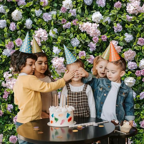 Artificial Flower Wall Panels, 3D Silk Floral Wall Backdrop, Rose Roll Up Wall for Wedding, Baby Show, Party and Home Decor, Quick Assembly/Storage, Both Eco ＆ Pet Friendly, 4ft*8ft - color: Pinkmem, size: 4ft*8ft