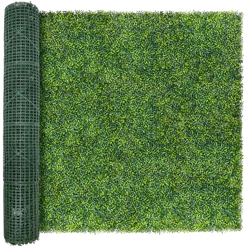 ODTORY Artificial Boxwood Roll Panels: 6 ft x 12 ft (72 sq ft) UV-Resistant Green Grass Wall Decor, Faux Ivy Privacy Fence Screen for Indoor and Outdoor, Garden, Home Decor - size: 72 X 144 IN