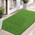 Bsmathom Artificial Grass Rug Indoor Outdoor Rug, Dog Grass Mat with Drainage Holes, Synthetic Artificial Grass Turf Fake Grass Rug Door Mats for Balcony Patio Lawn Garden(51.2 x 31.5Inch) - size: 51.2 x 31.5 Inches