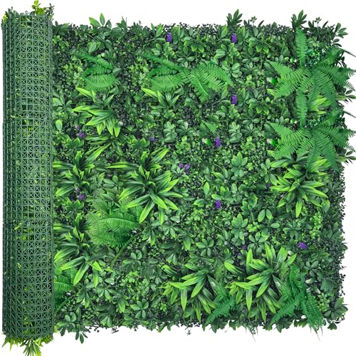 ODTORY Artificial Greenery Wall Panels: 50'' x 120'' UV-Anti Faux Greennery Grass Wall Privacy Backdrop Fence Screen for Garden Fence Covering Privacy, Outdoor Indoor Home Decor - size: 50 X 120 IN