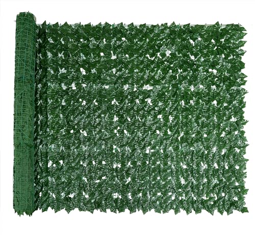 Artificial Ivy Privacy Fence Screen，PAISTAO Fake Grass Wall Panels，60"x 120" Faux Greenery Backdrop for Patio Decorations Outdoor, Balcony, Garden, Backyard Indoor Green Wall Decor - size: 1 Ivy Vines-60"x 120"