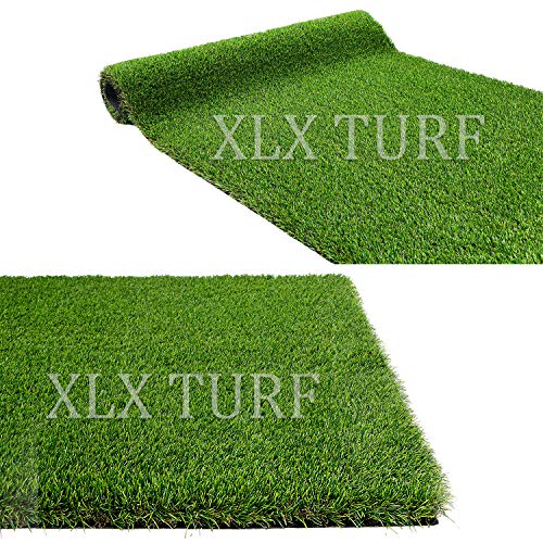 XLX TURF Realistic Artificial Grass Outdoor Rug - 3ft x 5ft, Pet Friendly Thick Fake Grass Mat for Dogs Patio Synthetic Lawn Landscape with Drainage Hole - size: 3' x 5' (Rectangular)