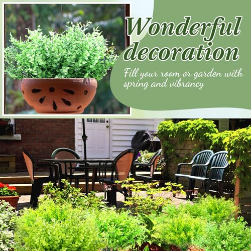 Zeyune 40 Bundles Artificial Grass Plants Outdoor UV Resistant Faux Grass Fake Bushes Plastic Greenery Shrubs Bulk Arrangement for House Outdoor Indoor Decoration Front Porch Window (Artisitic) - color: Artisitic