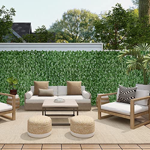 iCover 78x118in Artificial Ivy Privacy Screen for Fence, Green Maple Leaf Strengthened Joint Prevent Leaves Falling Off, Faux Hedge Panels Greenery Vines, Decorative Fences for Outdoor, Garden - color: Green Maple Leaf, size: 78*118in
