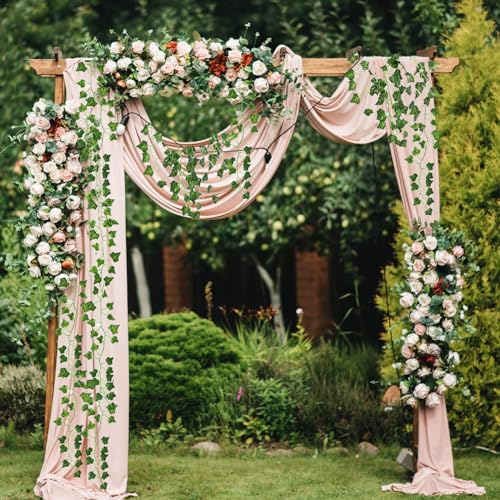 CEWOR 14pcs 98 Feet Fake Vines for Room Decor Artificial Vines Ivy Leaves Hanging Greenery Garlands for Home Bedroom Wall Wedding - size: 14pcs of vines
