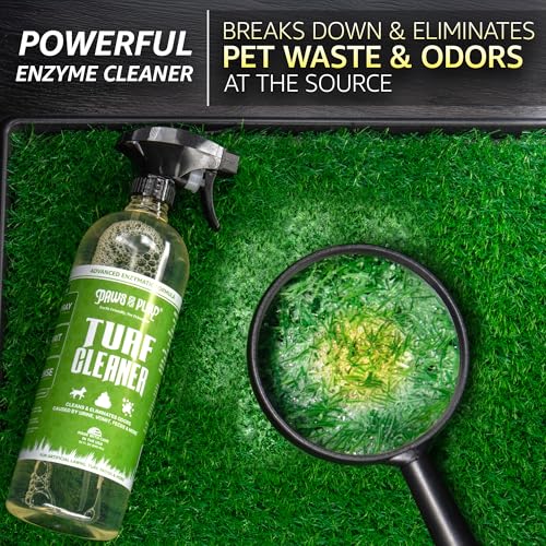 Paws and Play Turf Cleaner for Pet Urine Outdoor and Indoor | Artificial Grass Dog Urine Cleaner That Cleans and Deodorizes Pet Waste on Fake Grass For Dogs - 32 Fl Oz (Single) - size: 32 Fl Oz (Pack of 1)
