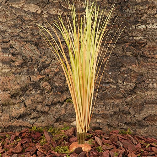 Fake Desert Dry Grass, Reptile Plants for Terrarium, Bearded Dragon Tank Accessories Habitat Decor fit Crested Gecko Leopard Lizard Chameleon Ball Python Snake - color: F-fake Desert Dry Grass