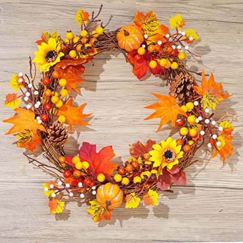 6 Pack Artificial Maple Leaves Branches Autumn Pumpkin Berry Twig Stem Orange Fall Stems Fake Artificial Flower Picks for Thanksgiving Christmas Harvest Festival Decoration DIY Floral Arrangements - color: Style 2