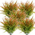 DVGUN 12 Bundles Artificial Outdoor Plants Fake Bushes Shrubs Greenery for Plastic UV Resistant Faux Grass