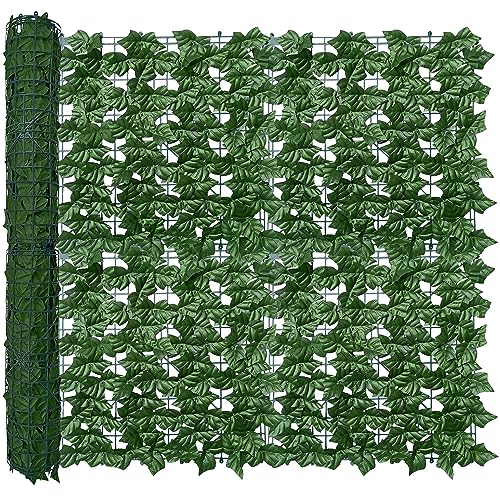 ODTORY Artificial Ivy Privacy Fence Wall Screen,40X160 in UV-Anti Faux Greenery Backdrop Ivy Vine Leaf Hedges Fence Panels for Patio, Balcony, Garden, Backyard Indoor Outdoor Green Wall Decor - size: 40 in x 160 in- Vine Leaf