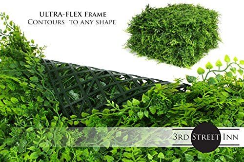 3rd Street Inn Artificial Greenery Wall Panels for Privacy - 4-Pack - color: Juniper
