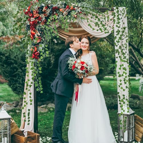 CEWOR 14pcs 98 Feet Fake Vines for Room Decor Artificial Vines Ivy Leaves Hanging Greenery Garlands for Home Bedroom Wall Wedding - size: 14pcs of vines