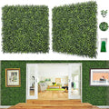 Bybeton Artificial Boxwood Grass Wall Panels,24 Pack 20"x 20" UV-Anti Grass Backdrop& Greenery Wall Panels for Indoor Outdoor Privacy Protected and Garden, Balcony,Privacy Fence Screen Décor - size: 20*20IN 24Pcs