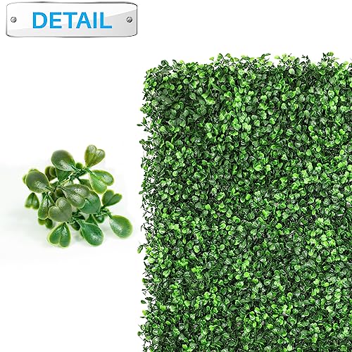 Patio Paradise Artificial Greenery Grass Wall Panels, 20"x20" (6pc) Faux Grass Boxwood Backdrop Fake Ivy Privacy Screen Green Hedge for Indoor Outdoor Décor, Boxwood - color: Boxwood, size: 20"x20"