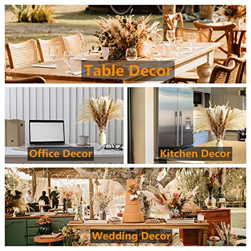 10 Stems 46" inch White Pampas Grass Decor Tall, Large Pompas Grass, Boho Neutral Home Decor Bouquet, Fluffy Pampass Grass for Floor Vase Wedding Floral Arrangements Wall Farmhouse Table Decor - size: 10PCS 46inch White