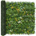 Artificial Green Wall Panels: 54"x120" Faux Greenery Vine Hedge Ivy Privacy Fence Screen with UV Protection&Fake Boxwood Plant Backdrop for Indoor Wedding and Outdoor Garden Backyard Decor - size: 54"x120"