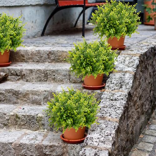 NETAP Outdoor Artificial Flowers UV Resistant, 20 Bundles Fake Realistic Floral Greenery Plants for Outside Porch, Window Boxes, Garden, Yard, Inside Home Table Decor, Green - color: Green