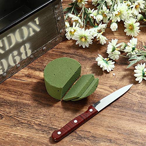 TAOPE 15 PCS Floral Foam, Green Block for Artificial Flowers, Round Wet & Dry Foam Bricks, Florist Foam for Flower Arrangements