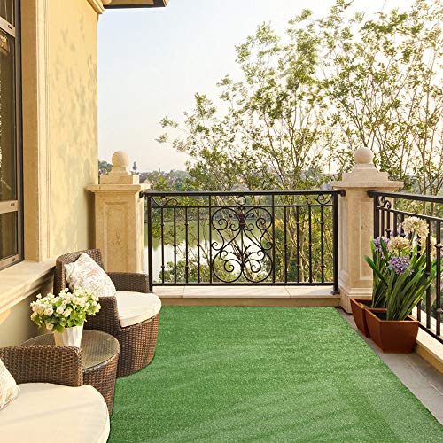 Artificial Grass 6 FT x 8 FT (48 Square ft) Synthetic Thick Lawn Astro Turf Synthetic Turf Mat Carpet Perfect for Indoor/Outdoor Fake Grass Rug - size: 6 x 8 Feet