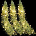 Mudder 3 Packs LED Artificial Hanging Plants, 3.6 ft Fake Hanging Plant, Ivy Vine Fake Leaves Greeny Chain Wall Home Room Garden Wedding Garland Outside Decor (Basket Not Included) (Vines Moss) - color: Vines Moss