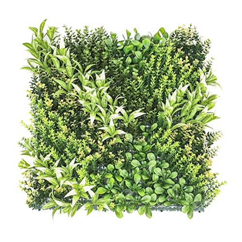 Patio Paradise Artificial Greenery Grass Wall Panels, 20"x20" (6pc) Faux Grass Boxwood Backdrop Fake Ivy Privacy Screen Green Hedge for Indoor Outdoor Décor, 13 3D Mixed - color: #13 3D Mixed, size: 20"x20"