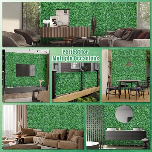 Yangrass Boxwood Roll Panels, 60"x120" Artificial Ivy Privacy Fence Screen, UV-Anti Faux Boxwood Roll Grass Wall Panels for Garden Patio Balcony Privacy - size: 60x120 IN