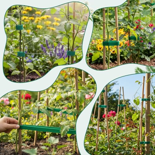 Plant Tape for Climbing Plants - Reusable Green Plant Tape & Adjustable Garden Ties for Greenhouse, Tree, and Floral Support (197 ft x 0.59 in)