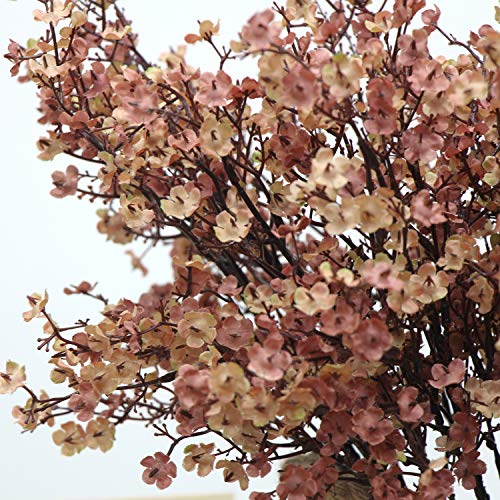 JAKY-Global Babys Breath Silk Artificial Flowers 12 Bundle European Fake Plants Farmhouse Decor Fall Decoration Bouquets DIY Home Garden (Beige Brown-12pcs) - color: Beige Brown, size: 12 Bundles