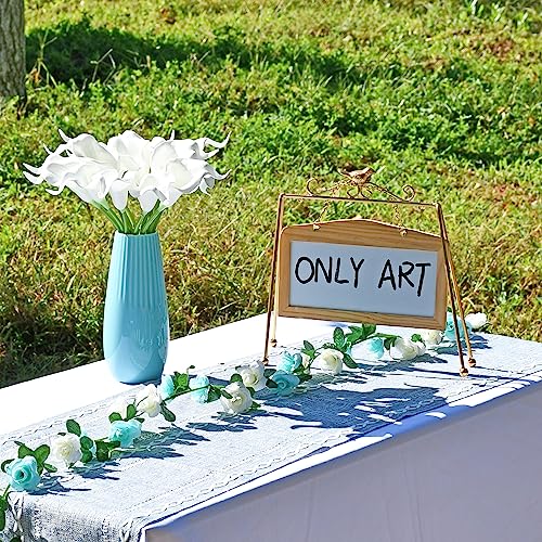 ONLY ART Artificial Pure White Calla Lily 20pcs – 13.5" PU Faux Flowers with Flexible Stems, Soft Texture, for New Year and Valentine's Day Home, Wedding & DIY Decor - color: Pure White