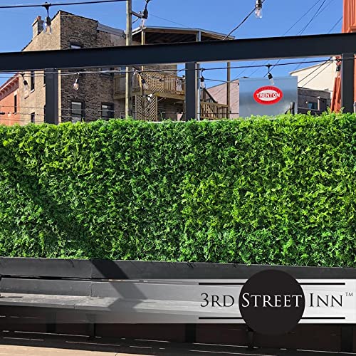 3rd Street Inn Artificial Greenery Wall Panels for Privacy - 4-Pack - color: Juniper