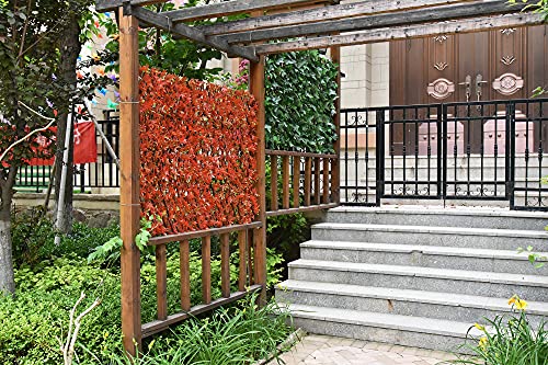 Sumery Expandable Fence Privacy Screen for Balcony Patio Outdoor,Decorative Faux Ivy Fencing Panel,Artificial Hedges (Single Sided Leaves) (1, Green-Ivy) - color: Green-Ivy