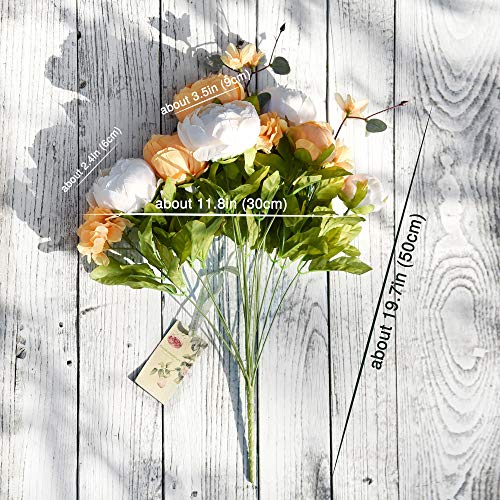 FiveSeasonStuff Vintage Artificial Peonies Silk Flowers and Hydrangeas for Wedding Bridal Home Décor – Beautiful Floral Centerpiece Arrangement Decoration with 2 Bouquets (Summer Breeze) - color: Summer Breeze