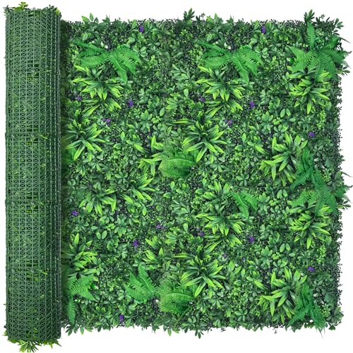 ODTORY Artificial Greenery Wall Panels: 6FT x 12FT UV-Anti Faux Greennery Grass Wall Privacy Backdrop Fence Screen for Garden Fence Covering Privacy, Outdoor Indoor Home Decor - size: 6FT x 12FT