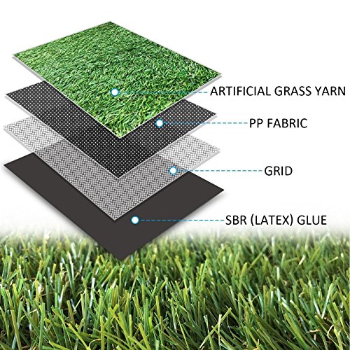 Petgrow Realistic Artificial Grass Rug - Indoor Outdoor Garden Lawn Landscape Synthetic Turf Mat - Thick Fake Grass Rug - 13 X 82FT(1066 Square FT) - size: 13 ft x 82 ft (1066 square ft)