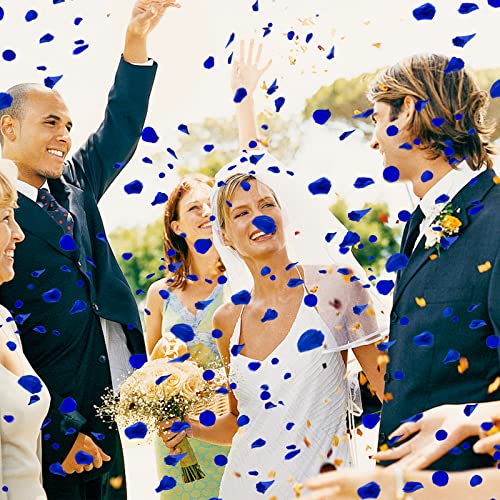Ouddy Decor 5000 Pcs Rose Petals Artificial Flower for Valentine's Wedding Decor Romantic Night Event Anniversary Shower Engagement Party Home Decorations, Blue - color: Blue