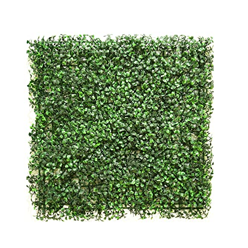 E&K 6Pcs 20" x 20" Artificial Grass Wall Panels, Faux Boxwood Greenery Backdrop Decor, UV Protected Privacy Hedge Screen for Indoor Outdoor (Boxwood - Milan 01) - color: Boxwood - Milan 01
