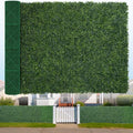 Artificial Boxwood Roll, 71x144 in(72 sqft) UV-Anti Faux Ivy Hedge Grass Wall Panels for Patio and Balcony Privacy, Fake Greenery Backdrop Decor for Fence, Garden, Backyard - size: 71x144inch