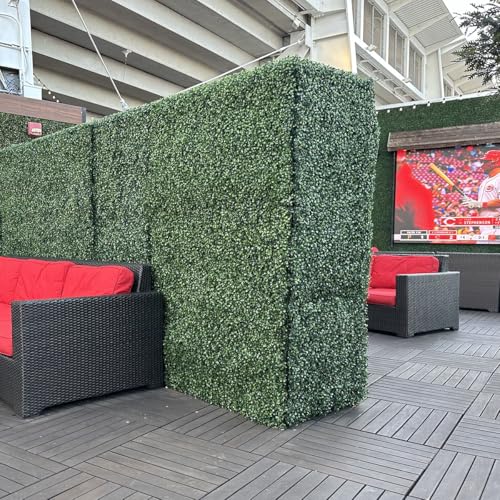 3rd Street Inn Artificial Greenery Wall Panels for Privacy - 20x20 4-Pack - color: Boxwood