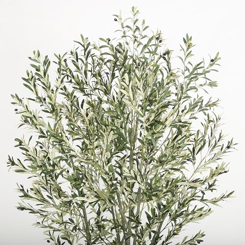 Nafresh Super Full Faux Olive Tree, 10FT Artificial Olive Tree Indoor, Fake Silk Trees with Realistic Leaves and Lifelike Fruits for Indoor Outdoor Living Room Corner Office Bedroom Home Decor - size: 10ft