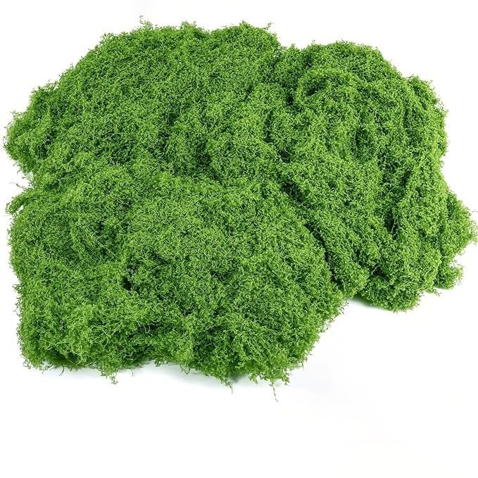 16OZ Artificial Moss for Crafts Decorative Artificial Faux Moss for Plant Craft Flower Garden Wedding Christmas Table Centerpieces Decor(Fresh Green)