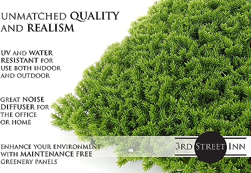 3rd Street Inn Artificial Greenery Wall Panels for Privacy - 4-Pack - color: Moss