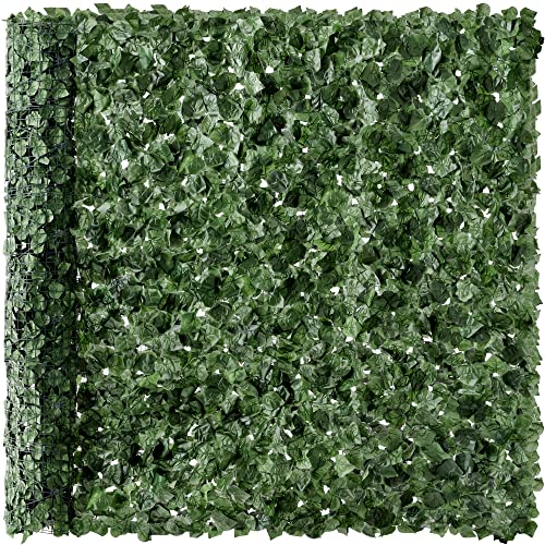 Best Choice Products Outdoor Garden 96x72-inch Artificial Faux Ivy Hedge Leaf and Vine Privacy Fence Wall Screen - Green - size: 96x72in