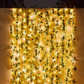 Contatto 41 Feet Solar String Lights with Waterproof LED Outdoor Decor, Artificial Ivy Vines, Patio, Balcony, Garden, Party - size: 41FT Solar Powered