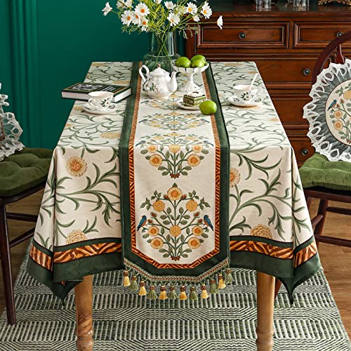 patdrea Velvet French Table Runner Farmhouse for Home Kitchen Dining Decor Parties Family Dinners Wedding 12"*63" - color: Botticelli Velvet, size: 12"*63"